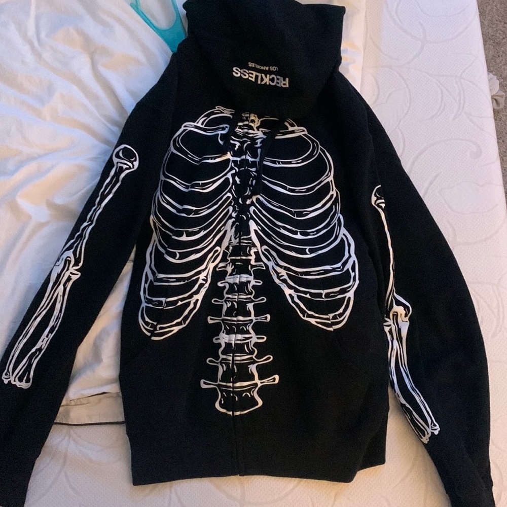 Skeleton Zip-Up Hoodie